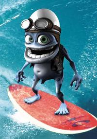 crazy surfer frog