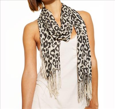 Cheetah Lurex Scarf