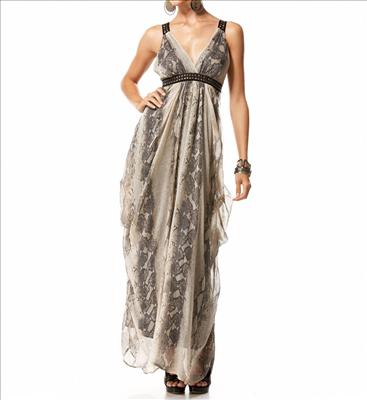 Printed Silk Maxi Dress