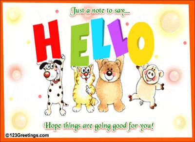 Kartu Ucapan Hello