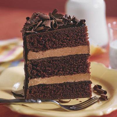 Fetta di torta al cioccolato