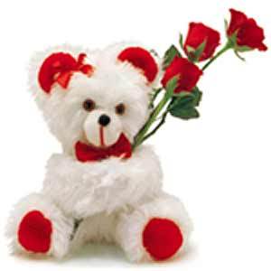 teddy bear with roses