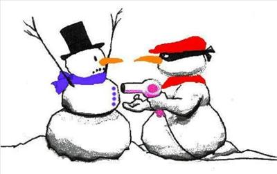 Snowman Hold Up