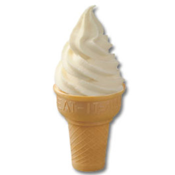 Vanilla ice cream cone