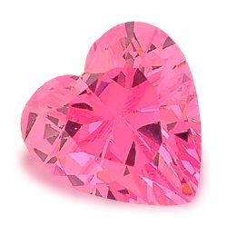 Pink heart earing