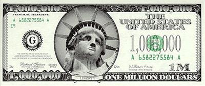 1,000,000 dollar bill