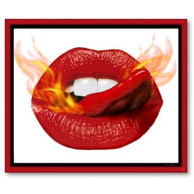 Red,hot fiery kiss
