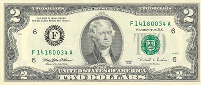 2 dollar bill