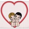 cuore con due angioletti