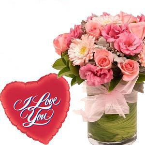 I Love You Bouquet Of Pink Roses
