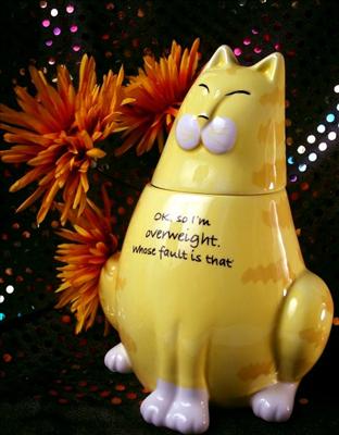 Fat cat Cookie Jar